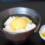 そばカフェ生田村 - 菊ファームの有精卵の卵かけごはん