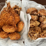 元祖からあげ本舗 だるま - 料理写真:右があいもりパックM左が海鮮セット