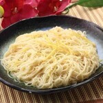 台湾料理　五味香 - 麻油麵線　香ばしいソウメンとゴマ油の炒め　　Fried japanese vermicelli with sesame oil(salty)