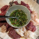 焼肉 六甲園 - 塩ホルモン盛り合わせ