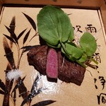 明神館 - 信州プレミアム牛ステーキ。