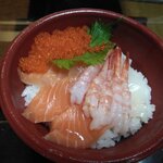 Hamazushi - 甘えびの二色丼