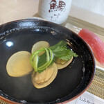 鯛寿し - 蛤のお吸い物