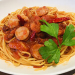 ジョリーパスタ - 激辛ビアータ(大盛) ＝１１４４円 税込