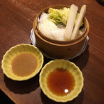 Saikoro - 銀ダラと春野菜のせいろ蒸し（750円）