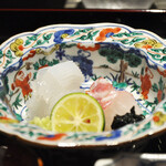 日本料理 晴山 - お刺身 桜鯛とアオリイカ
