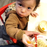 拉麺大公 - 味玉を奪って食べる我が子