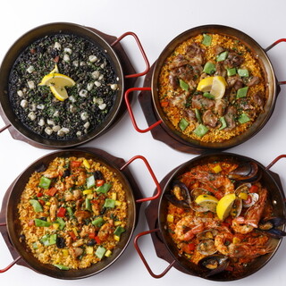 We offer 7 types of our signature paella, from seafood to meat.