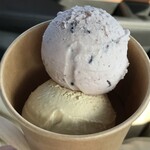 縄文アイス - 縄文アイス（上）＆えびす茶（下）