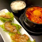 Sundubu jjigae set meal