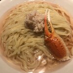 鴨出汁中華蕎麦 麺屋yoshiki - 蟹の淡麗手揉みつけ麺
