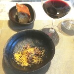 La Brianza - レバーに合うからと、PEGOES 開栓して下さり大感謝！！ まろやかさもありコクもあり、レバー炙りとともに幸せな美味しさでした♡