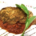 Grilled Daisen chicken with herbal bread crumbs