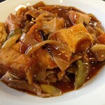 Kicchin Wan - 厚揚げと豚肉のピリ辛炒め