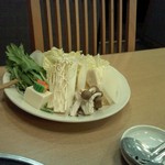 日本料理 しゃぶしゃぶ 鉄板焼 有馬 - しゃぶしゃぶの野菜です。