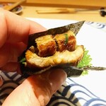 鮓 きずな - 穴子手巻き