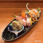 和処 大うち - 鯵ﾅﾒﾛｳ､鉢鮪､鯛､〆鯖､北寄貝､鯣烏賊､螺貝､帆立貝