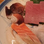 祭 - 水タコとほたて(北海道産)、サーモン