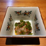 明道町中国菜 一星 - 鯛の棒棒鶏風、花山椒、甘酢胡瓜