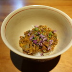 明道町中国菜 一星 - 蛍烏賊の雲丹和え、はるさめ