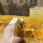 立呑み とだか - カニとフカヒレの春巻き
      中はフカヒレたっぷり