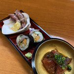 すし仁 - ホタルイカ　鯖ガリ　三升漬けマグロ