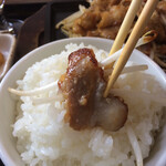 わ楽 - 豚バラ肉&モヤシ  オンザライス  