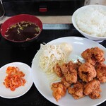 廣聚隆 - から揚げ定食(日替わりランチ)750円