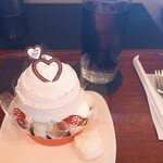 Ga tou - 苺と桜のモンブラン　アイスコーヒー