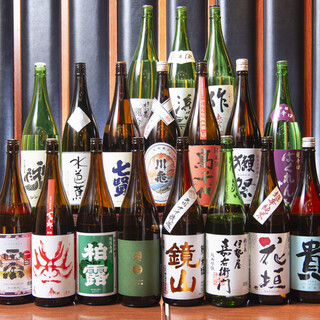 全国各地の銘酒、常時約20種類ご用意♪