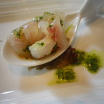 カフール - 前菜）鯛のジェノバソース