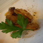 カフール - 前菜）きのこと豚肉のマリネ