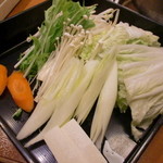 和食さと  - 最初に来る、しゃぶしゃぶ用の野菜