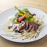 Grilled Japanese black beef carpaccio with Lefort sauce