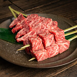 Marbled Japanese beef short rib skewers