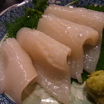 早朝のイカ刺し