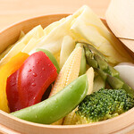 Shokudou Samushin - 本日の蒸し野菜～3種のお味で～