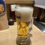 手延べうどん 水山 - 生ビール　390円