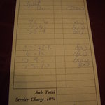 ア・ラ・プラージュ - 2009/5月：いつも「明朗会計」が嬉しい勘定書