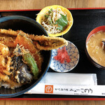 女川海の膳ニューこのり - 冬の旬天丼 1760円(税込)