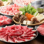 [All-you-can-eat] Domestic beef shabu shabu or Sukiyaki course 5,038 yen (tax included)
