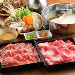 [All-you-can-eat] Upper beef shabu shabu or Sukiyaki course 3,828 yen (tax included)