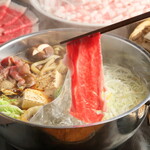 [All-you-can-eat] Beef shabu shabu or Sukiyaki course 3,278 yen (tax included)