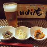 インディ庵 - 生ビール＆お通し