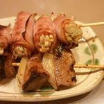 鳥銀 - えのきベーコン！？レバー！？