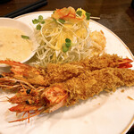 洋食SAEKI - 有頭海老フライ上から♪