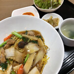 藍菜 - 料理写真:ランチA（五目あんかけ焼きそば）800円
