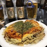 広島流お好み焼き　七夜 - もちチーズ明太焼と零ICHI374円