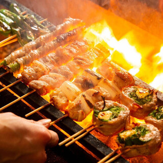 INASE自慢の炭火でじっくりと焼き上げた、野菜巻き♪