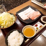 もち豚しゃぶしゃぶ - ⚫ミックスしゃぶしゃぶランチ